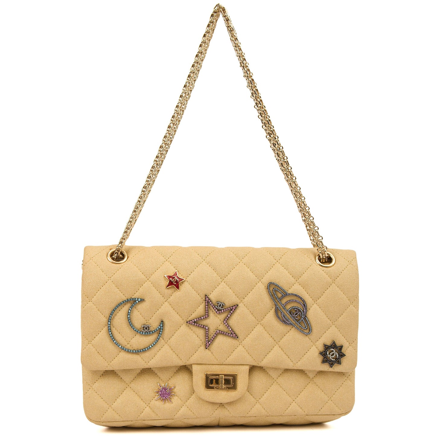 Chanel Shoulder Bag 2.55 Reissue - Medium in Metallic, Fabric — Alternate View 20