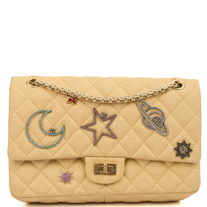Chanel Shoulder Bag 2.55 Reissue - Medium in Metallic, Fabric — Alternate View 15