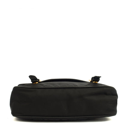 Prada Satchel Nylon Satchel in Black, Nylon — Top View