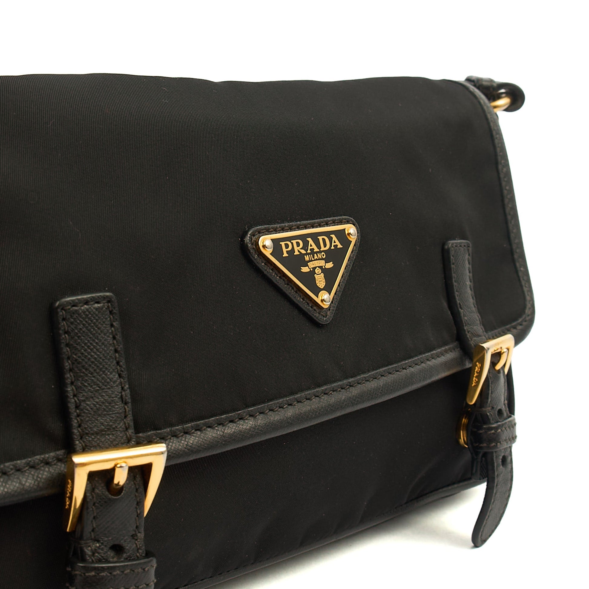 Prada Satchel Nylon Satchel in Black, Nylon — Lifestyle View