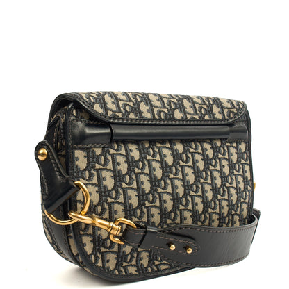 Christian Dior Cross Body Bobby- East West  in Blue, Fabric — Back View