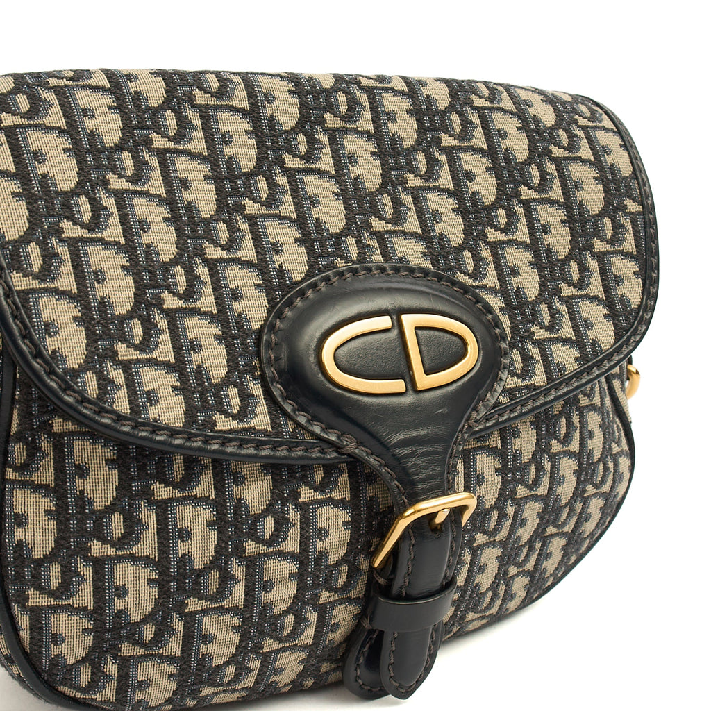 Christian Dior Cross Body Bobby- East West  in Blue, Fabric — Side View