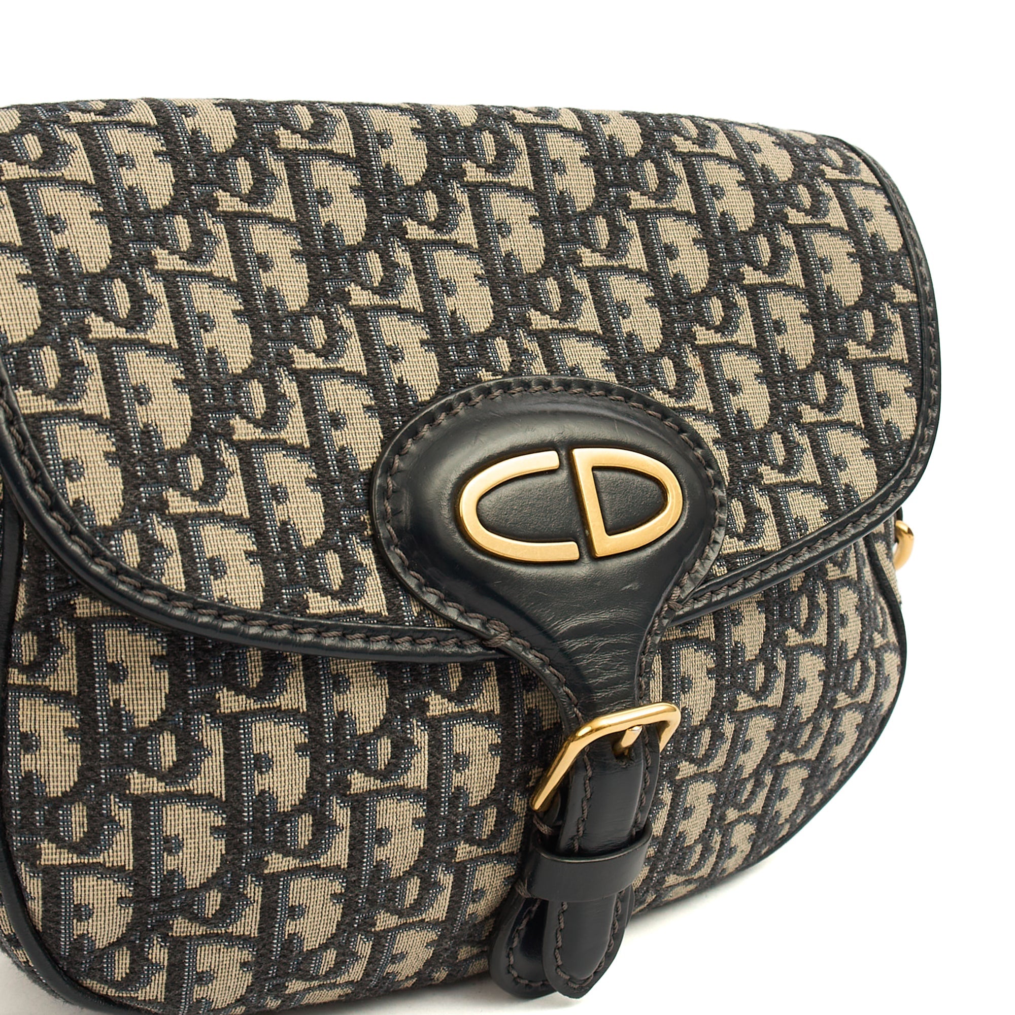 Christian Dior Cross Body Bobby- East West  in Blue, Fabric — Side View