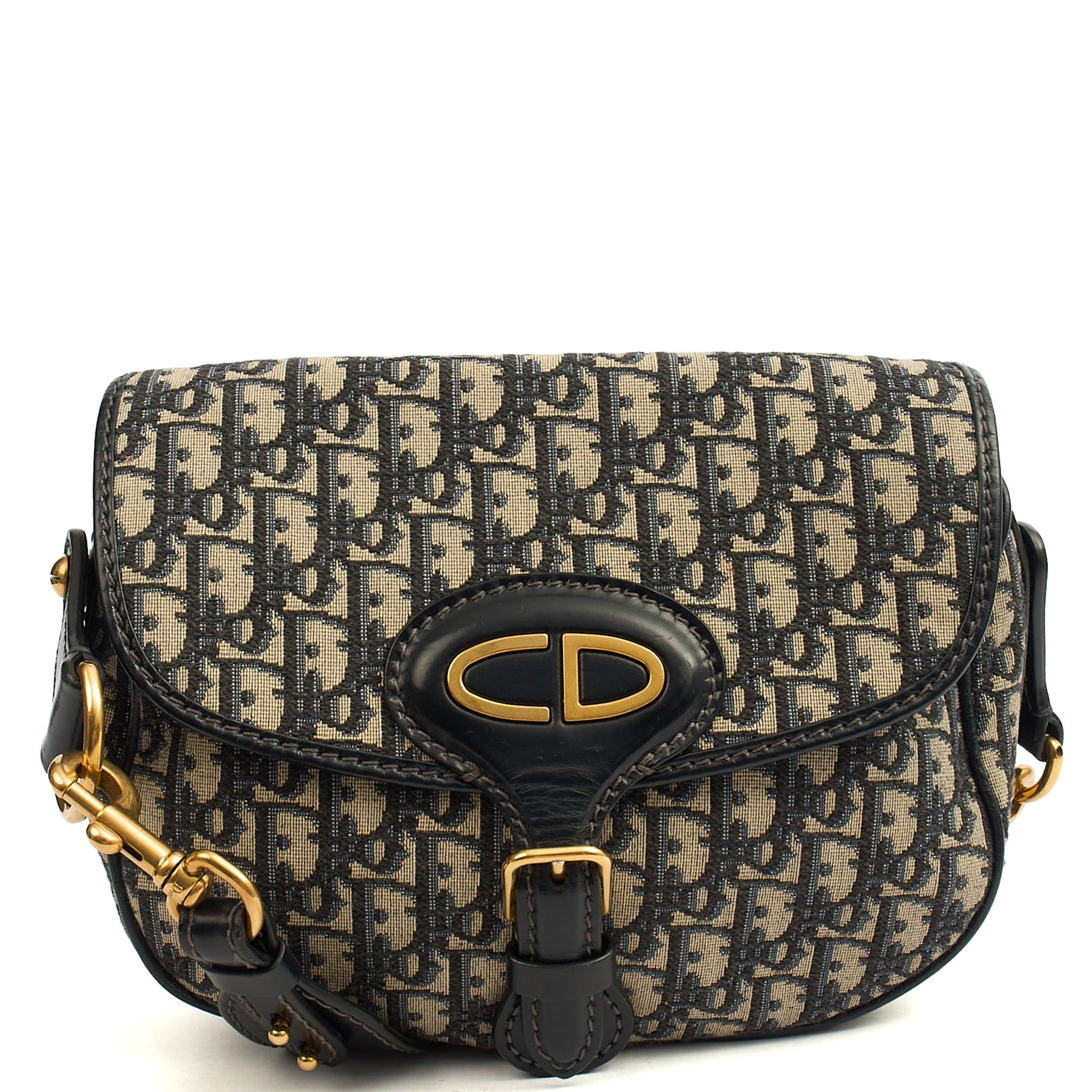 Christian Dior Cross Body Bobby- East West  in Blue, Fabric — Front View