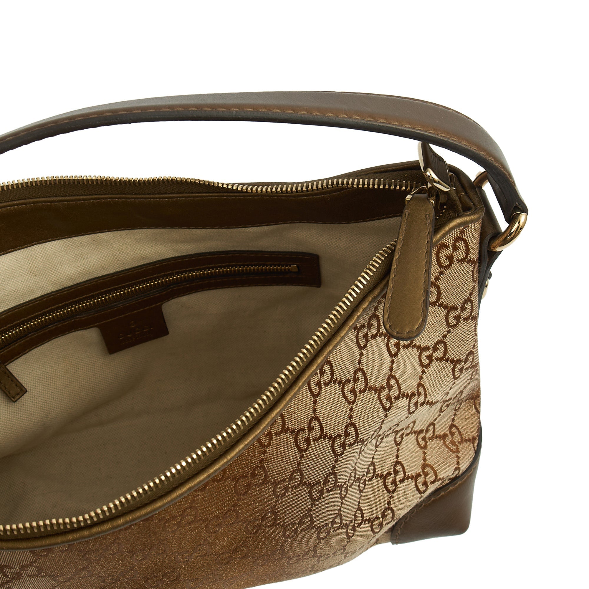 Gucci Tote Shoulder Bag in GG Supreme, GG Canvas — Detail View