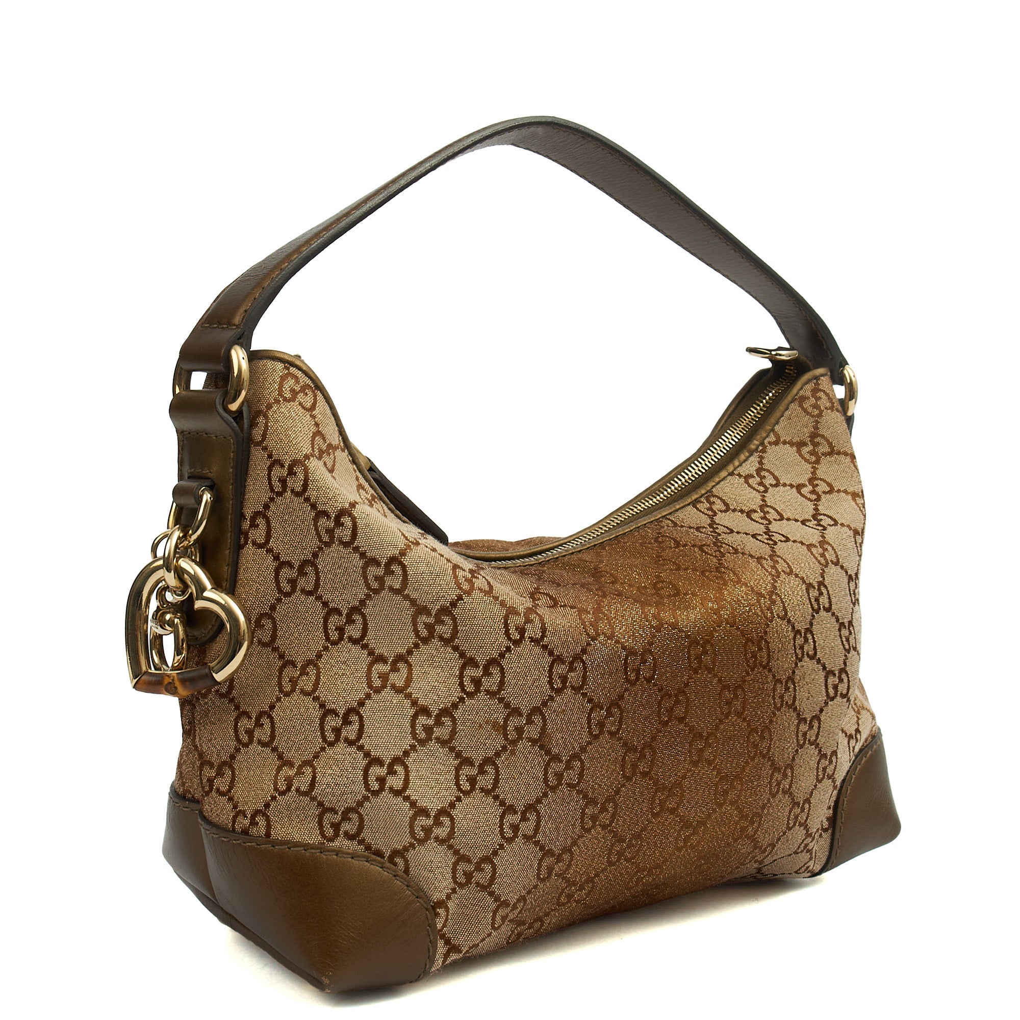 Gucci Tote Shoulder Bag in GG Supreme, GG Canvas — Side View