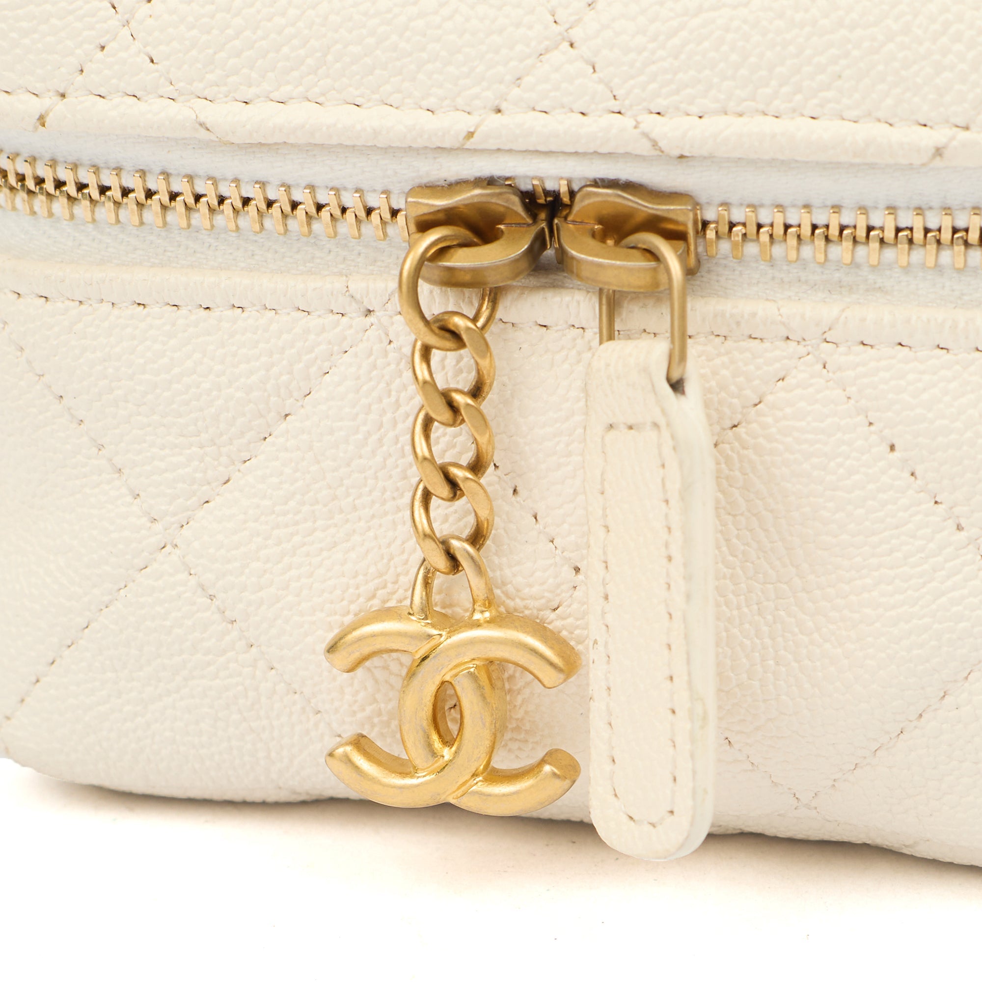 Chanel Cross Body Vanity - Small in White, Caviar Leather — Alternate View 7
