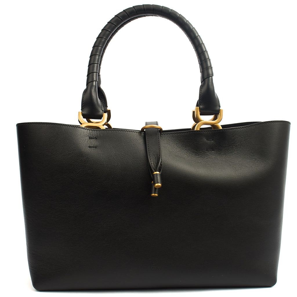 Chloe Tote Marcie - Large in Black, Calfskin Leather — Alternate View 13