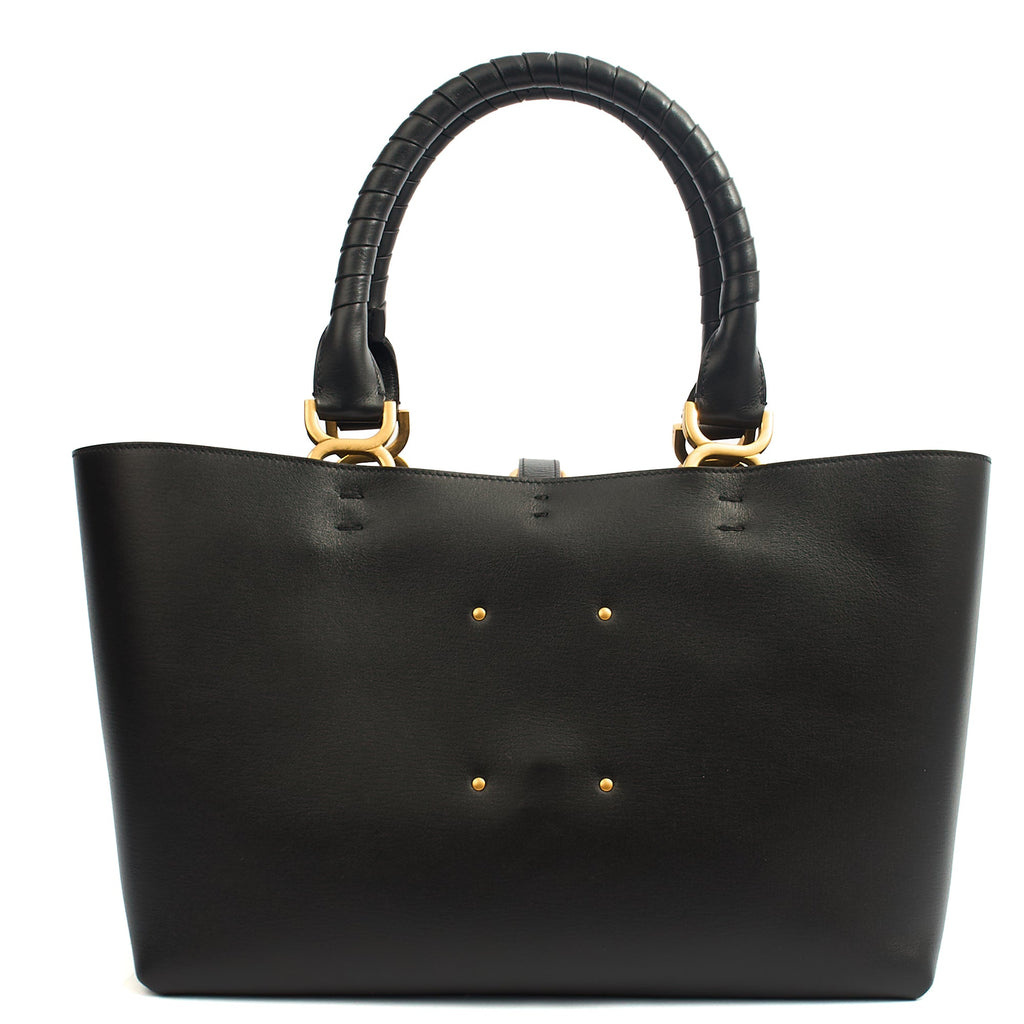 Chloe Tote Marcie - Large in Black, Calfskin Leather — Alternate View 15