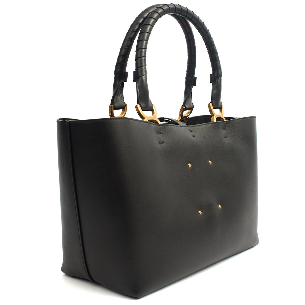 Chloe Tote Marcie - Large in Black, Calfskin Leather — Alternate View 14