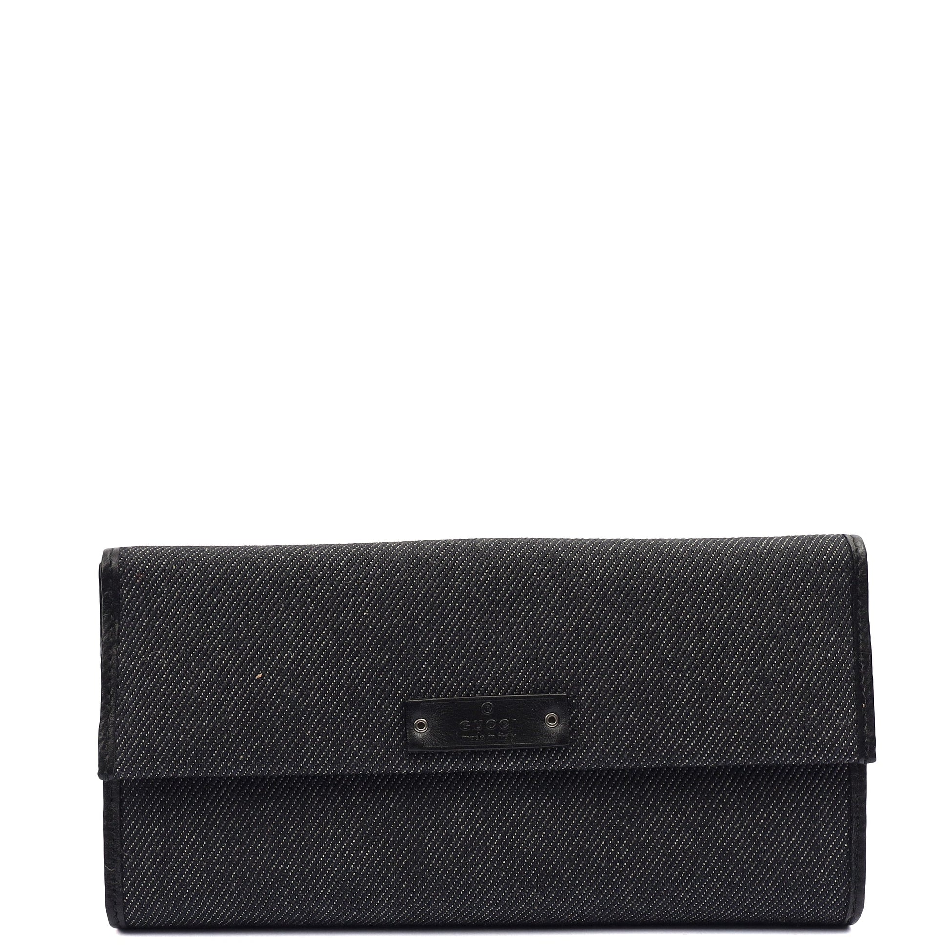 Gucci Wallet Wallet in Black, Canvas — Front View