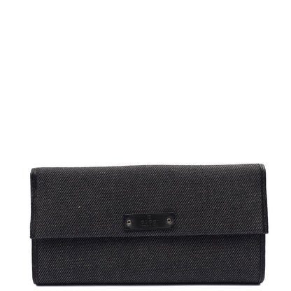 Gucci Wallet Wallet in Black, Canvas — Front View