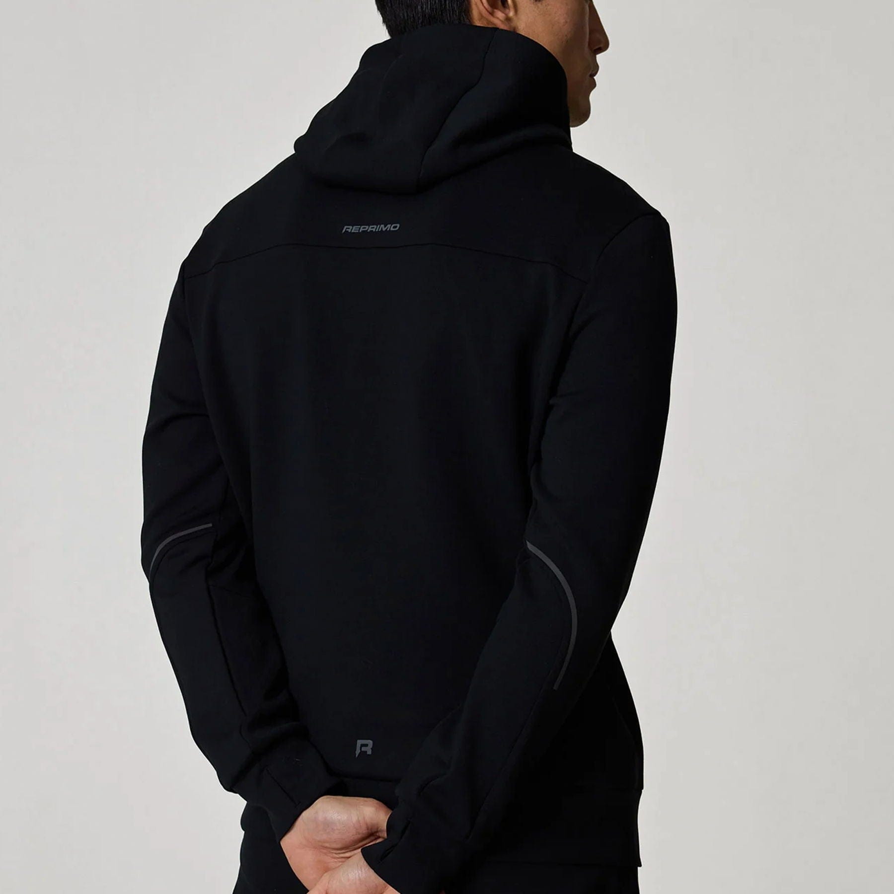 Reprimo Motion Hoodie 'Black' — XXS — Back View