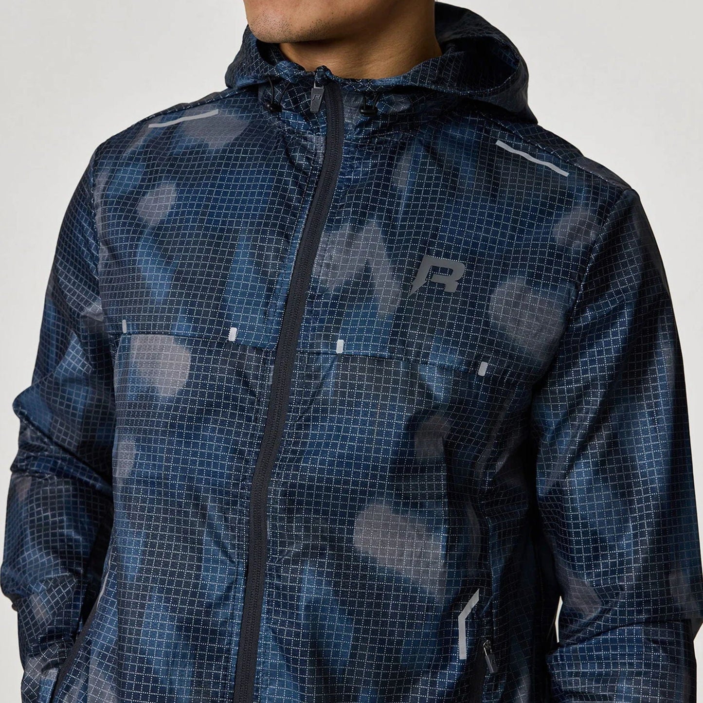 Reprimo Tide Windbreaker Jacket 'Navy' — XXS — Top View
