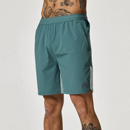 Reprimo Flight Shorts 'Dark Forest Mint' — XXS — Front View