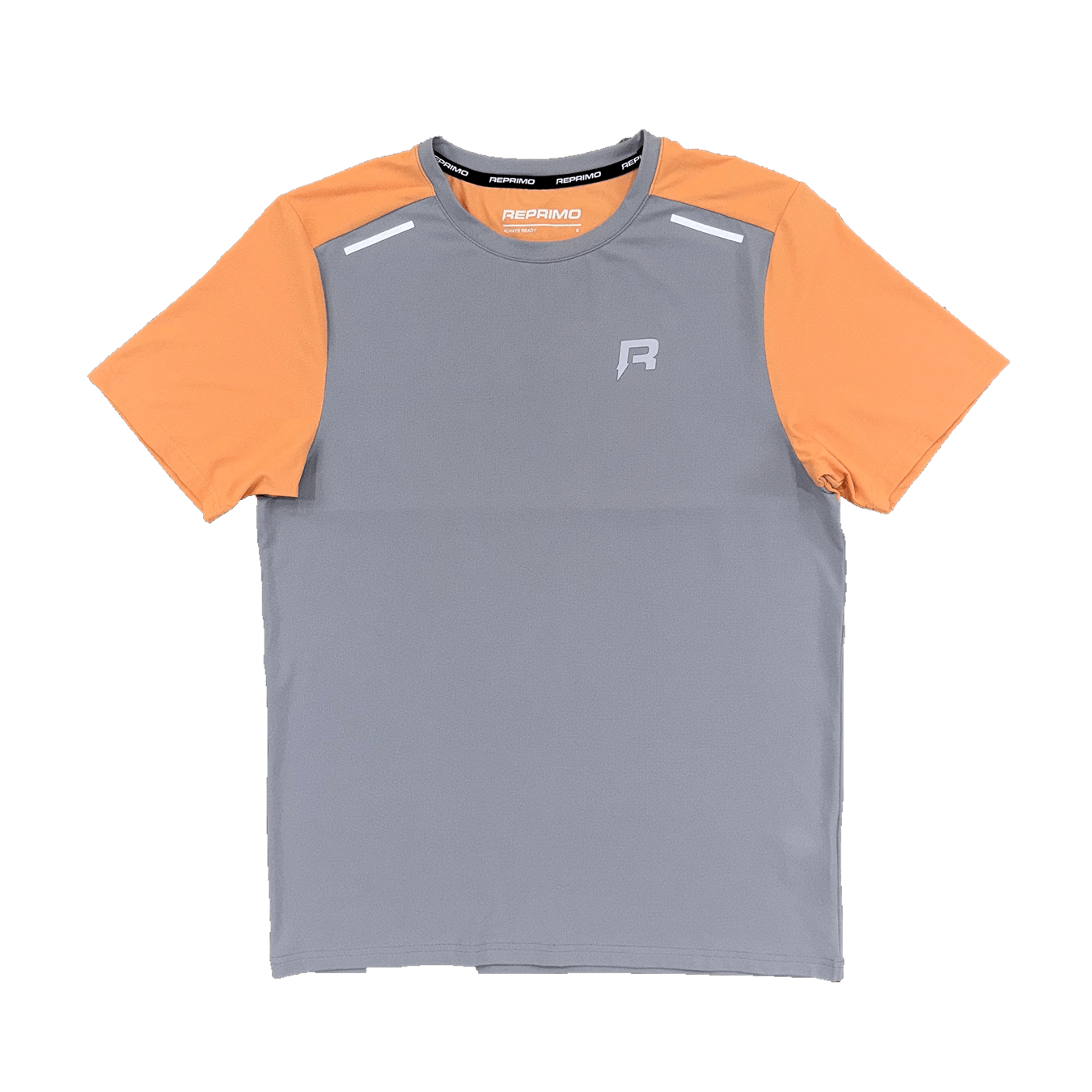 Reprimo Flight Tee 'Grey Orange' — XXS — Side View