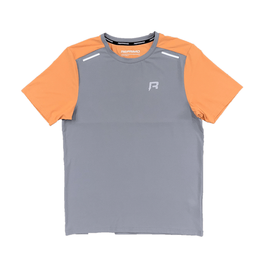 Reprimo Flight Tee 'Grey Orange' — XXS — Side View