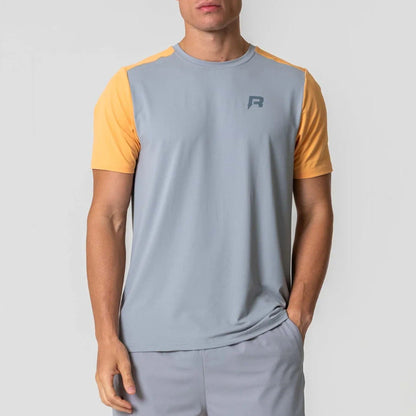 Reprimo Flight Tee 'Grey Orange' — XXS — Front View