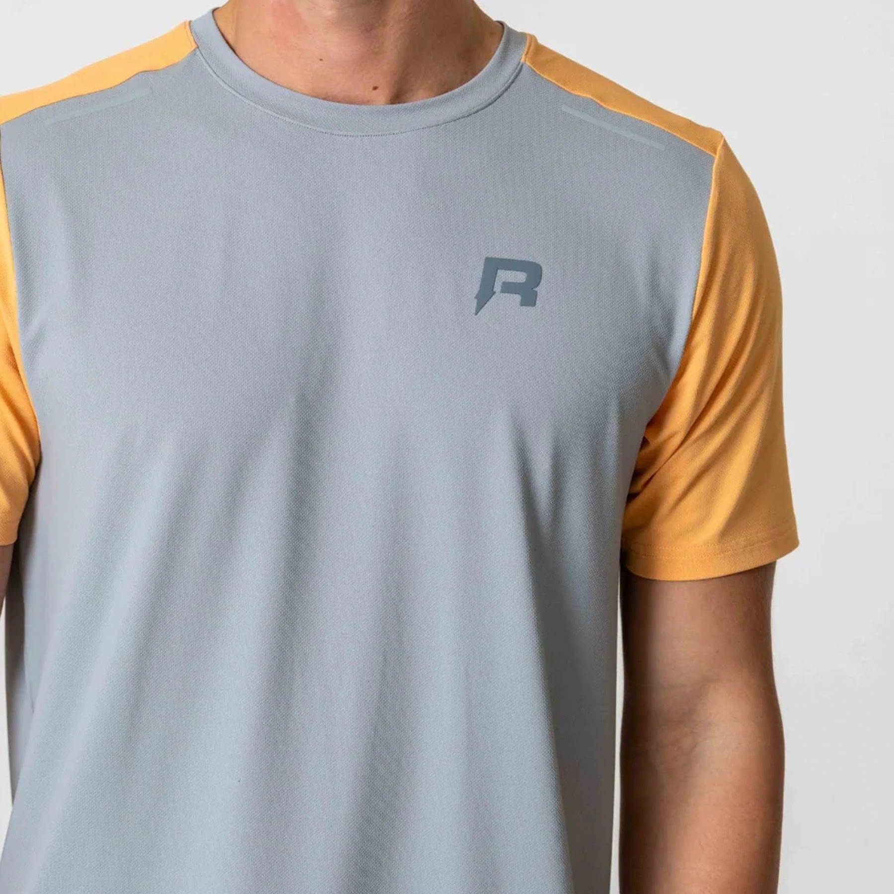 Reprimo Flight Tee 'Grey Orange' — XXS — Top View