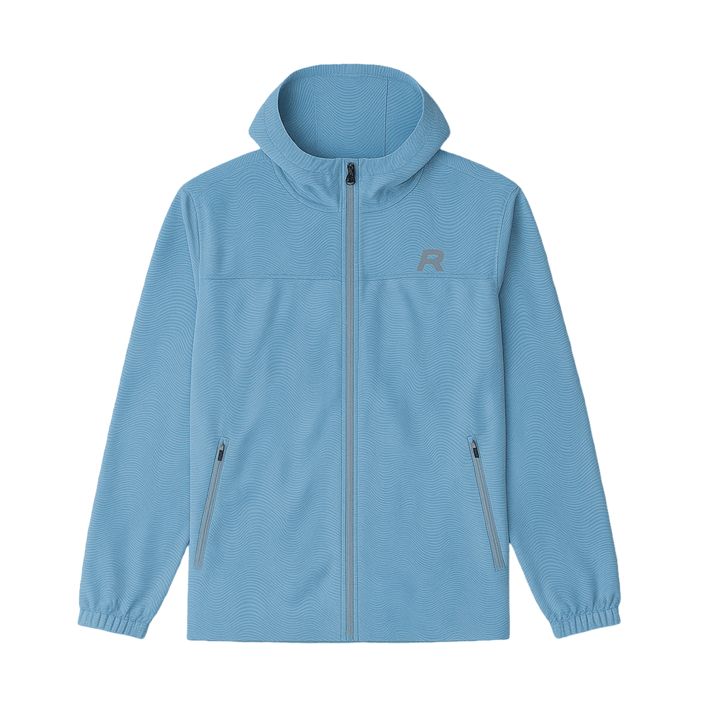 Reprimo Ripple Windbreaker Jacket 'Sky Blue' — XXS — Top View