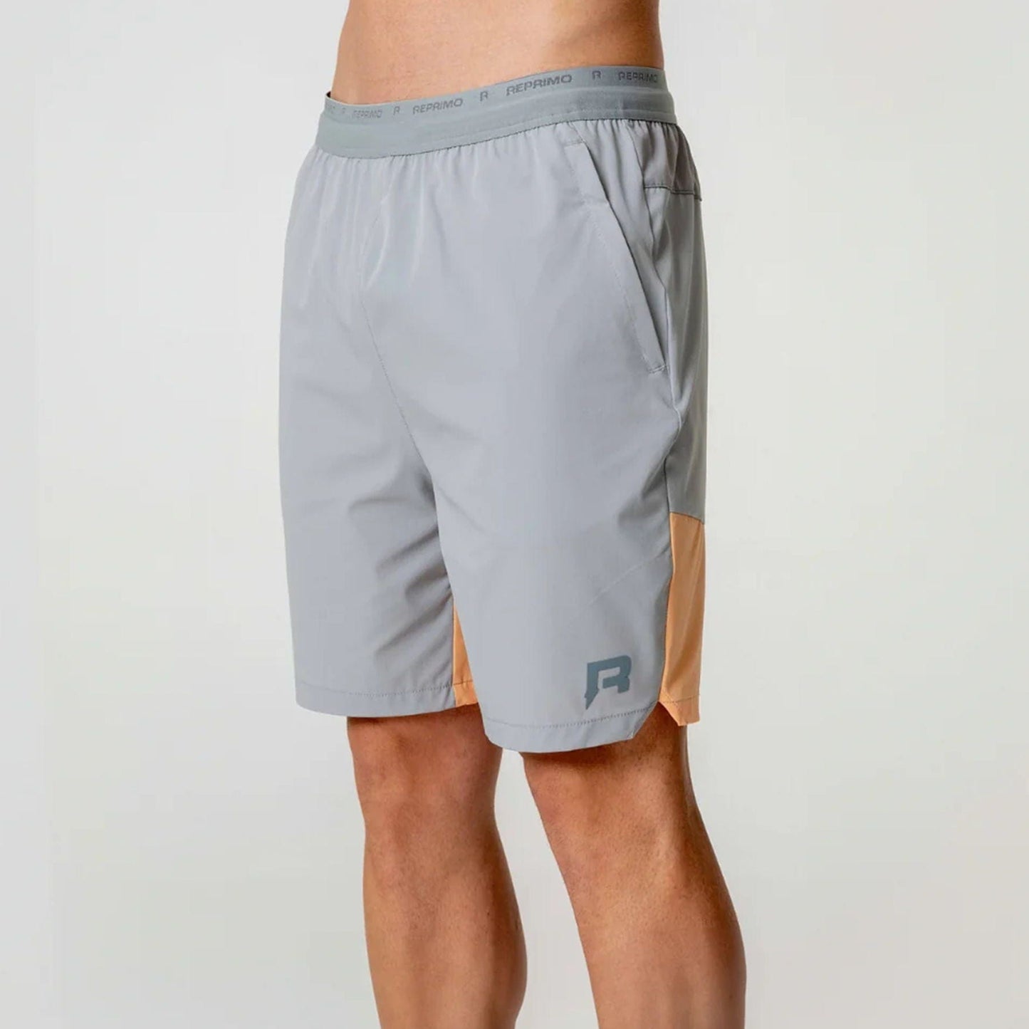 Reprimo Flight Shorts 'Grey Orange' — XXS — Front View