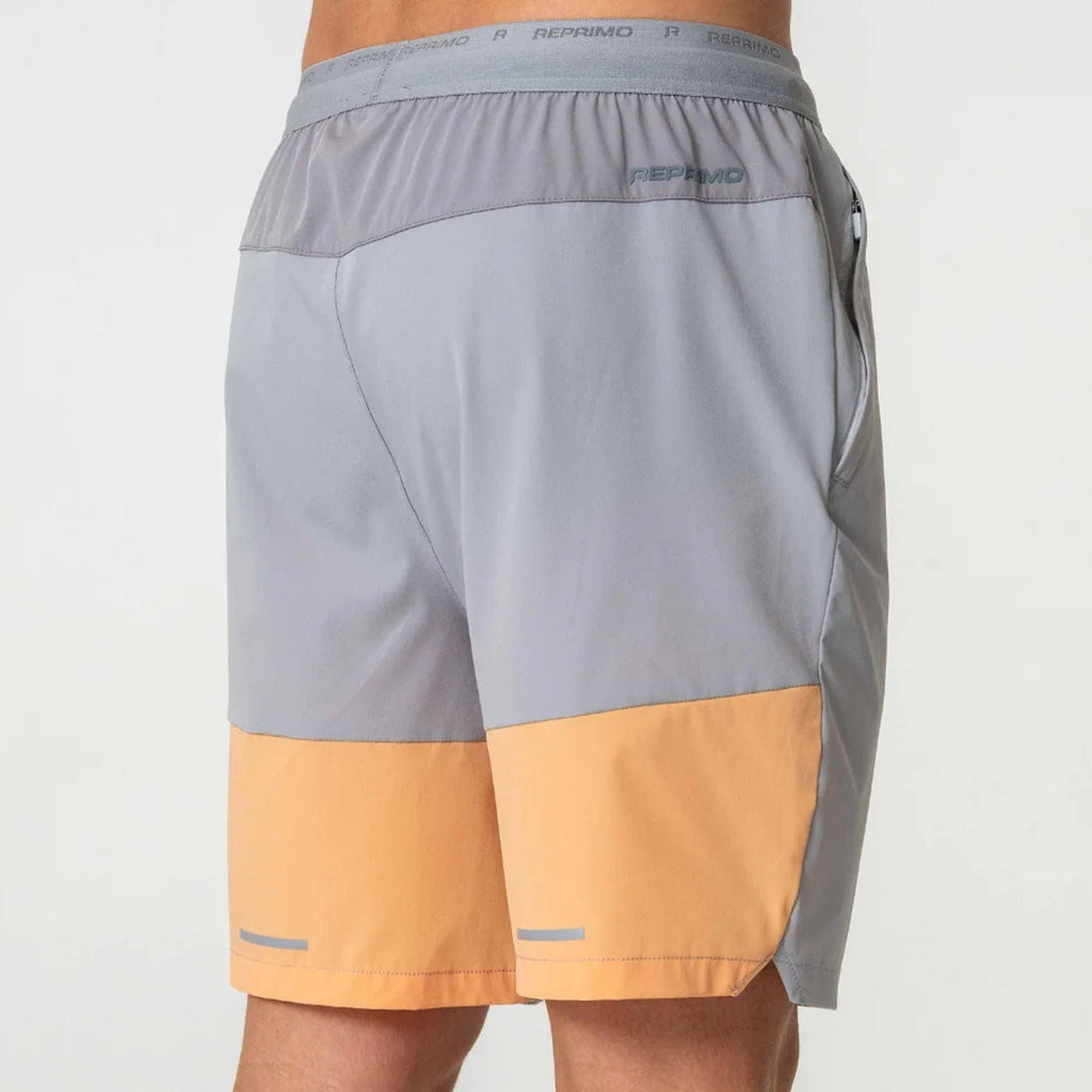Reprimo Flight Shorts 'Grey Orange' — XXS — Back View