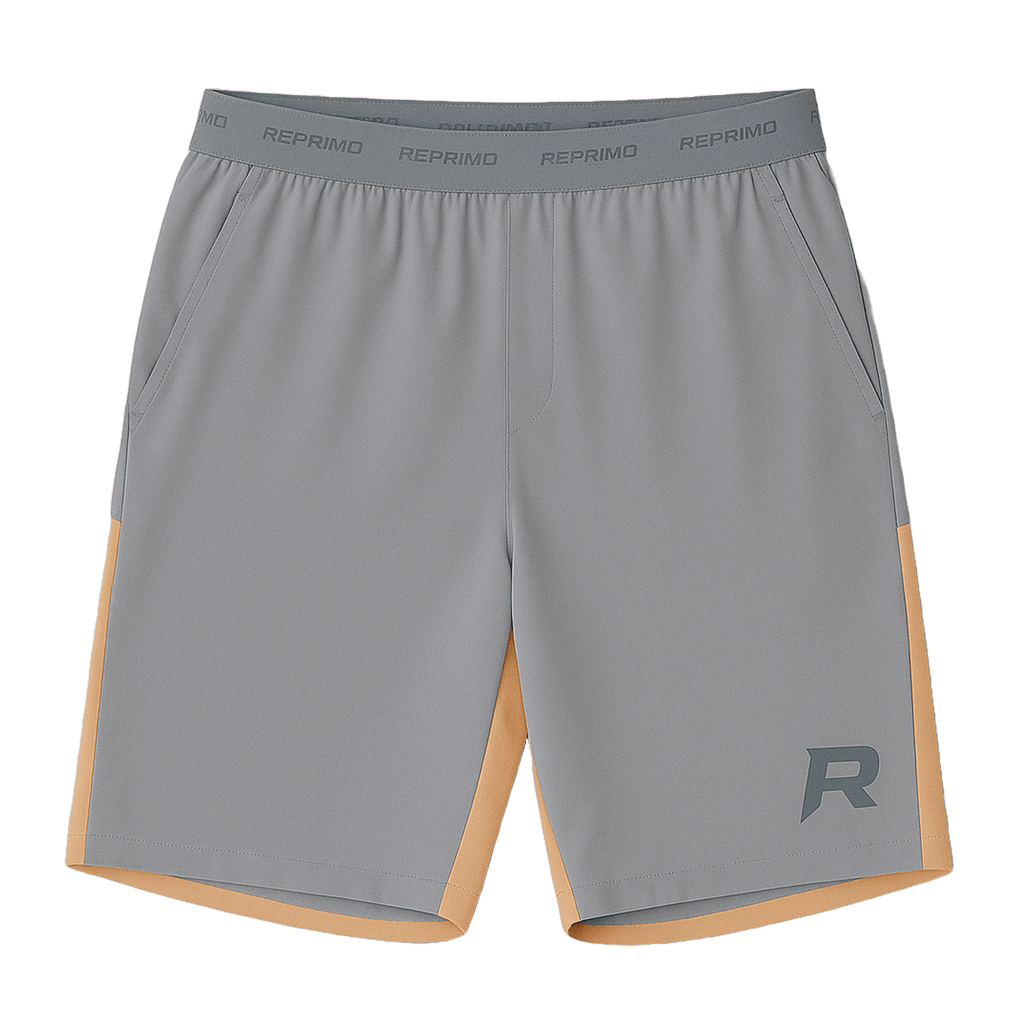 Reprimo Flight Shorts 'Grey Orange' — XXS — Side View