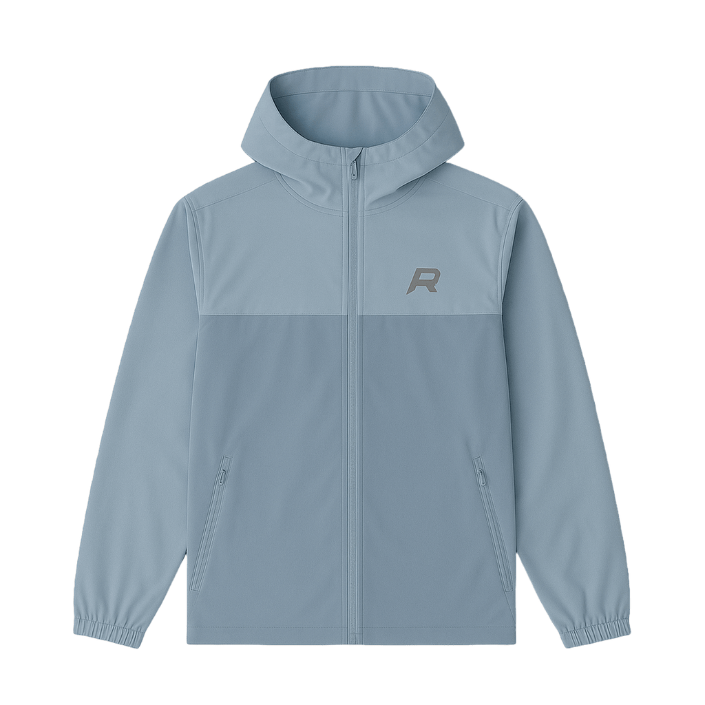 Reprimo Nova Windbreaker Jacket 'Aqua Dusky Blue' — XXS — Back View