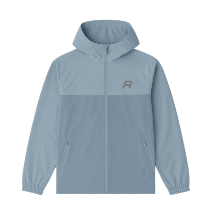 Reprimo Nova Windbreaker Jacket 'Aqua Dusky Blue' — XXS — Back View