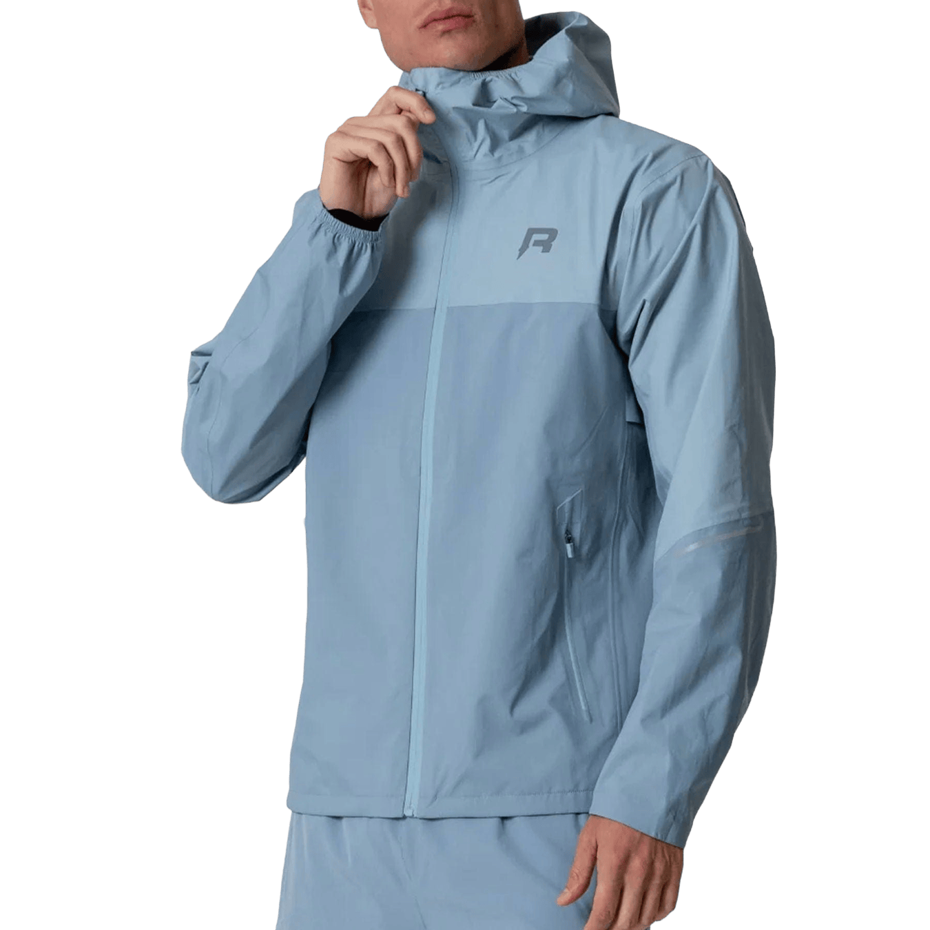 Reprimo Nova Windbreaker Jacket 'Aqua Dusky Blue' — XXS — Front View