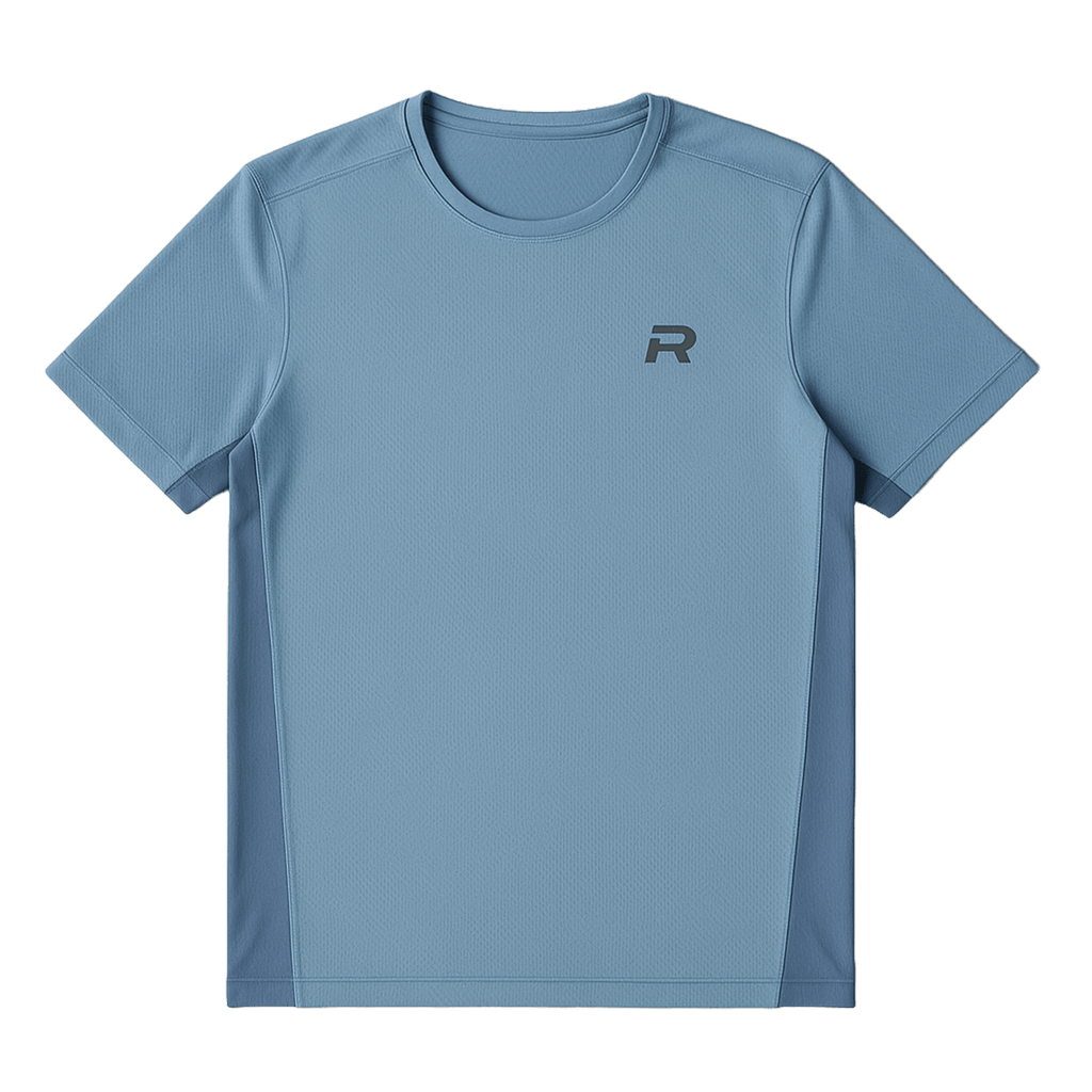 Reprimo Nova Tee 'Aqua Dusky Blue' — XXS — Front View