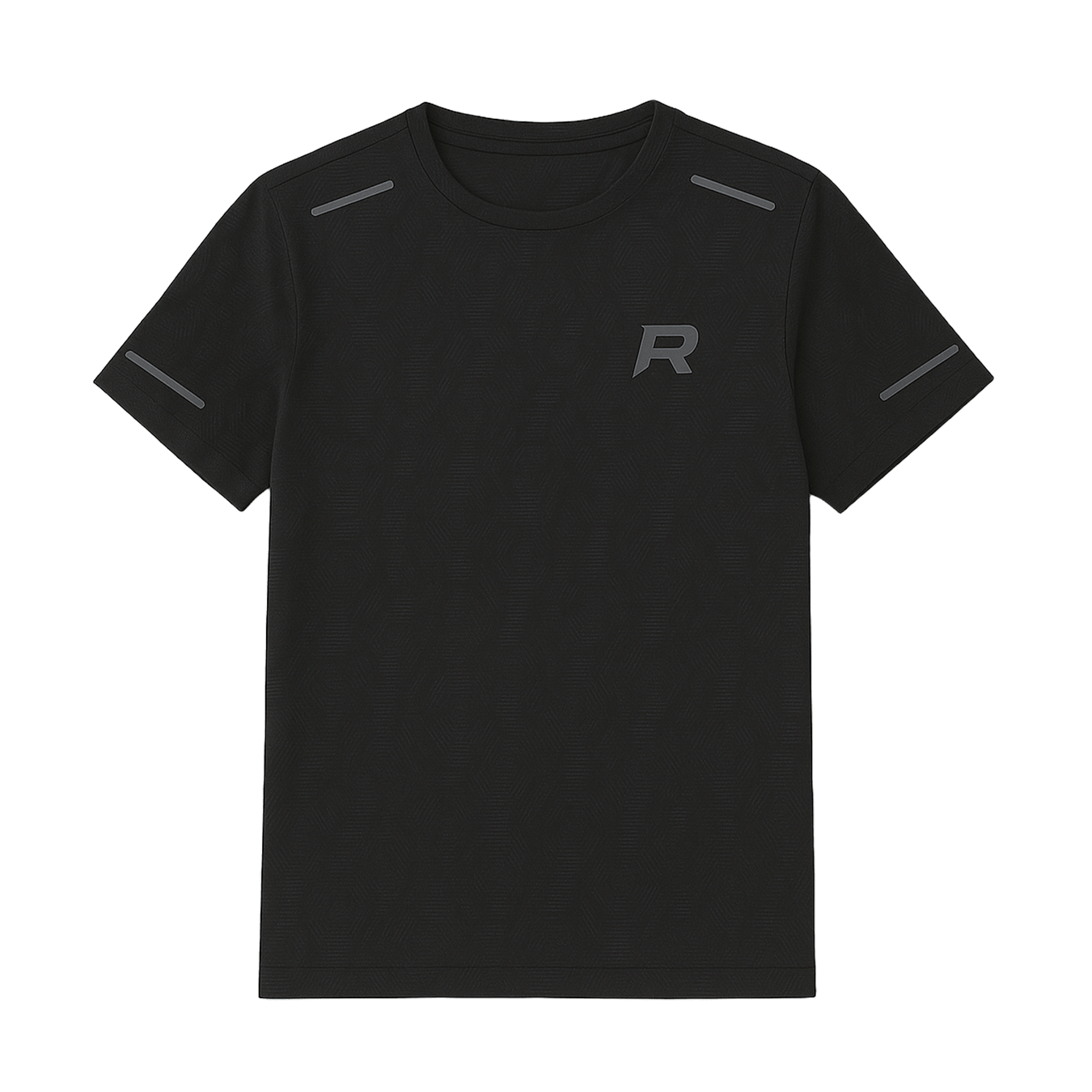 Reprimo Ripple Tee 'Black' — XXS — Top View