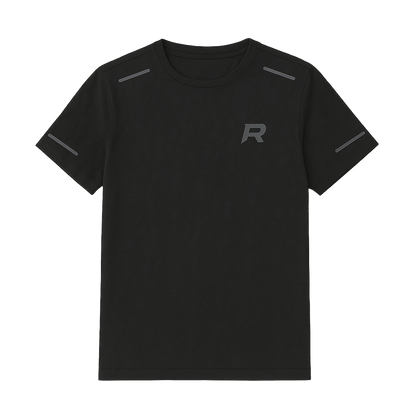 Reprimo Ripple Tee 'Black' — XXS — Top View