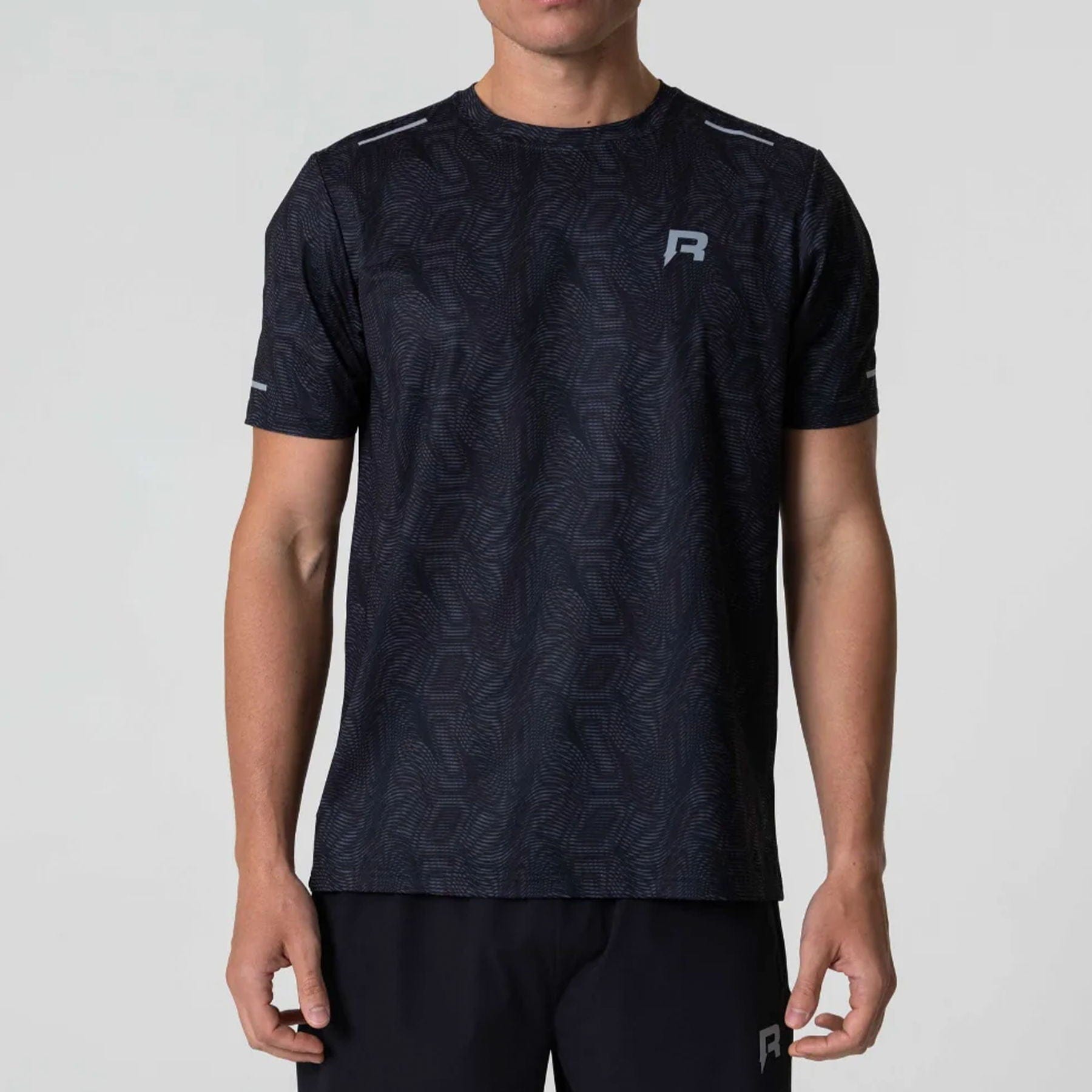 Reprimo Ripple Tee 'Black' — XXS — Front View