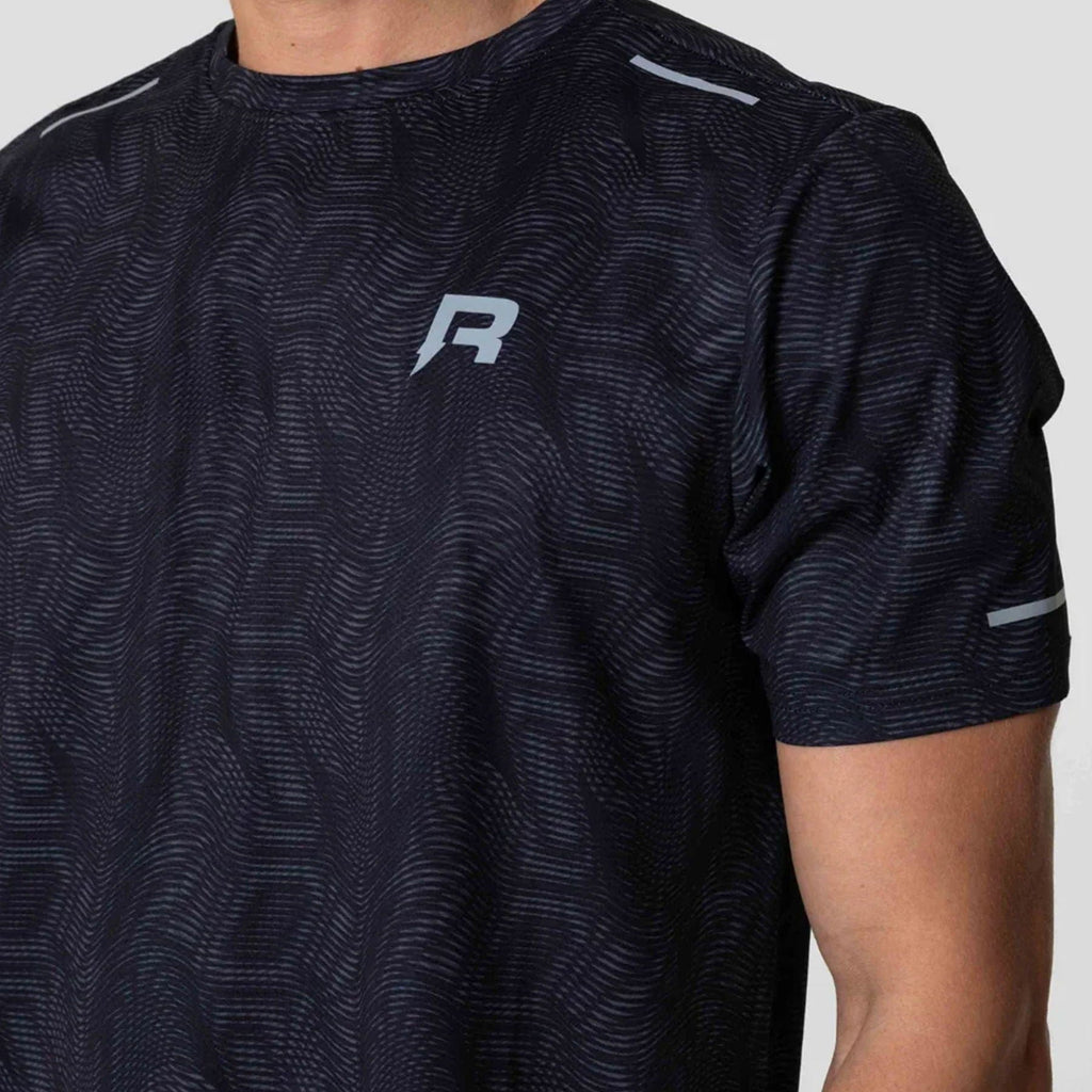 Reprimo Ripple Tee 'Black' — XXS — Back View