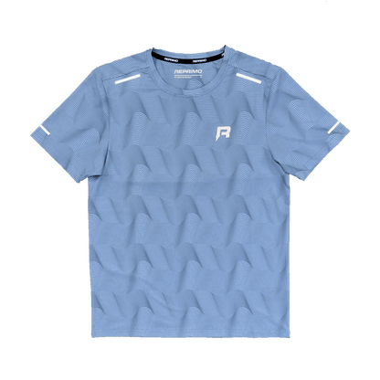 Reprimo Ripple Tee 'Sky Blue' — XXS — Top View
