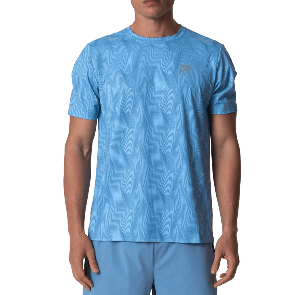 Reprimo Ripple Tee 'Sky Blue' — XXS — Front View