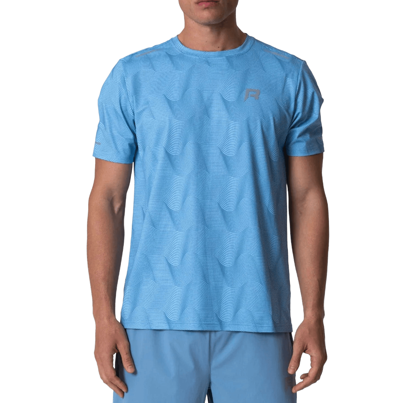 Reprimo Ripple Tee 'Sky Blue' — XXS — Front View