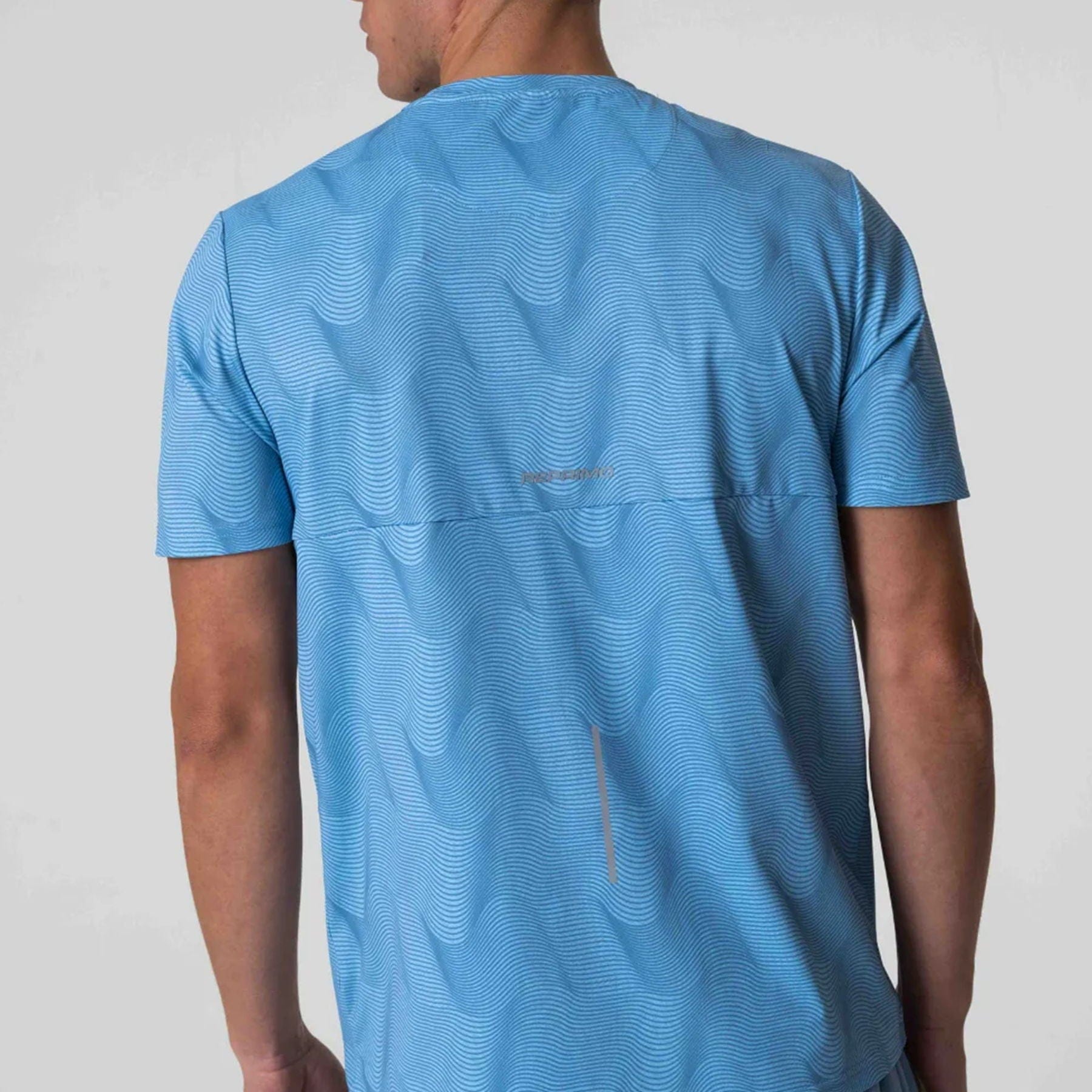 Reprimo Ripple Tee 'Sky Blue' — XXS — Side View
