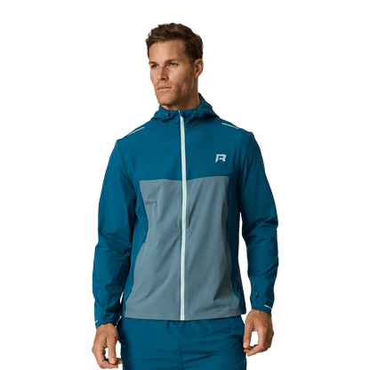Reprimo Flight Windbreaker Jacket 'Tidal Teal Blue Steel' — XXS — Front View