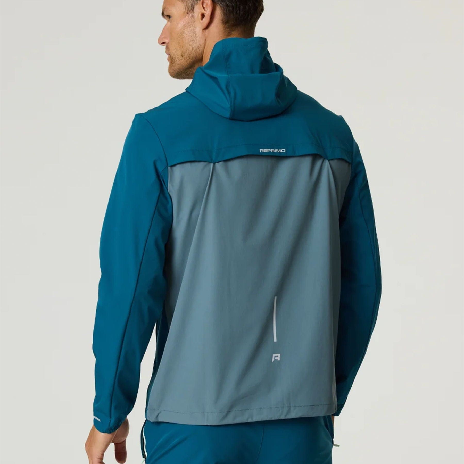 Reprimo Flight Windbreaker Jacket 'Tidal Teal Blue Steel' — XXS — Side View