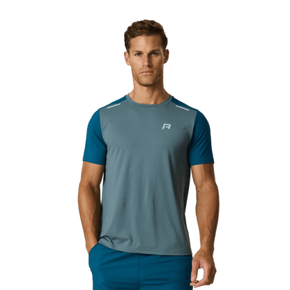 Reprimo Flight Tee 'Tidal Teal Blue Steel' — XXS — Front View