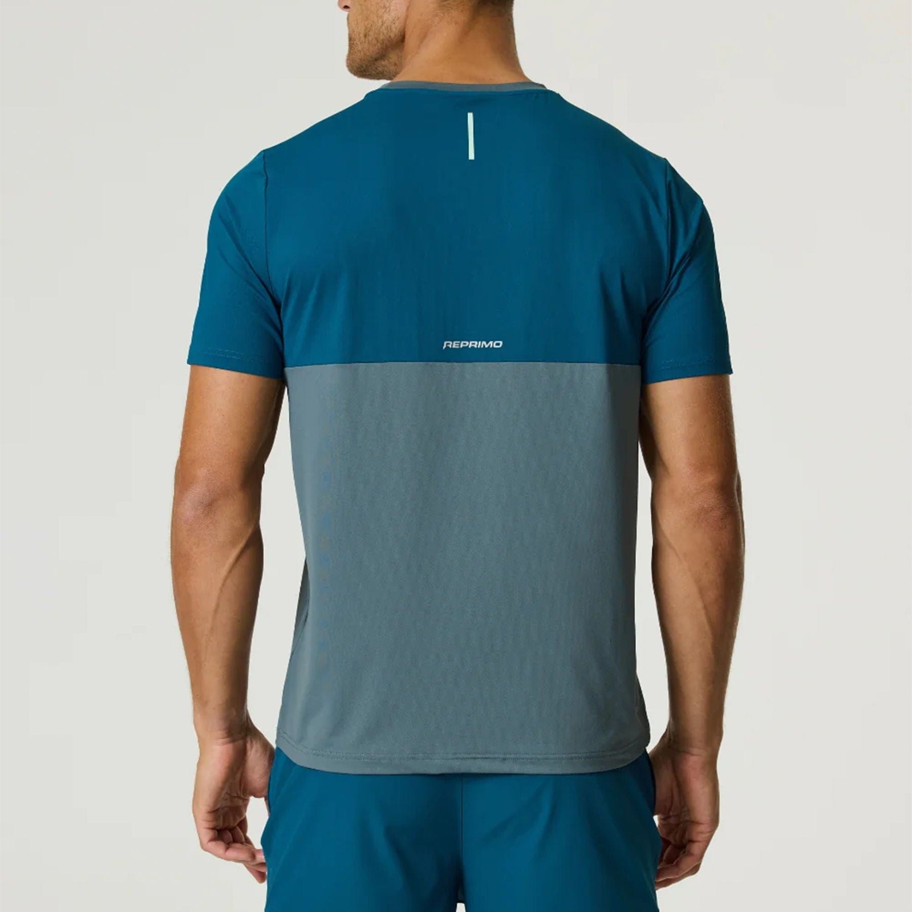 Reprimo Flight Tee 'Tidal Teal Blue Steel' — XXS — Side View