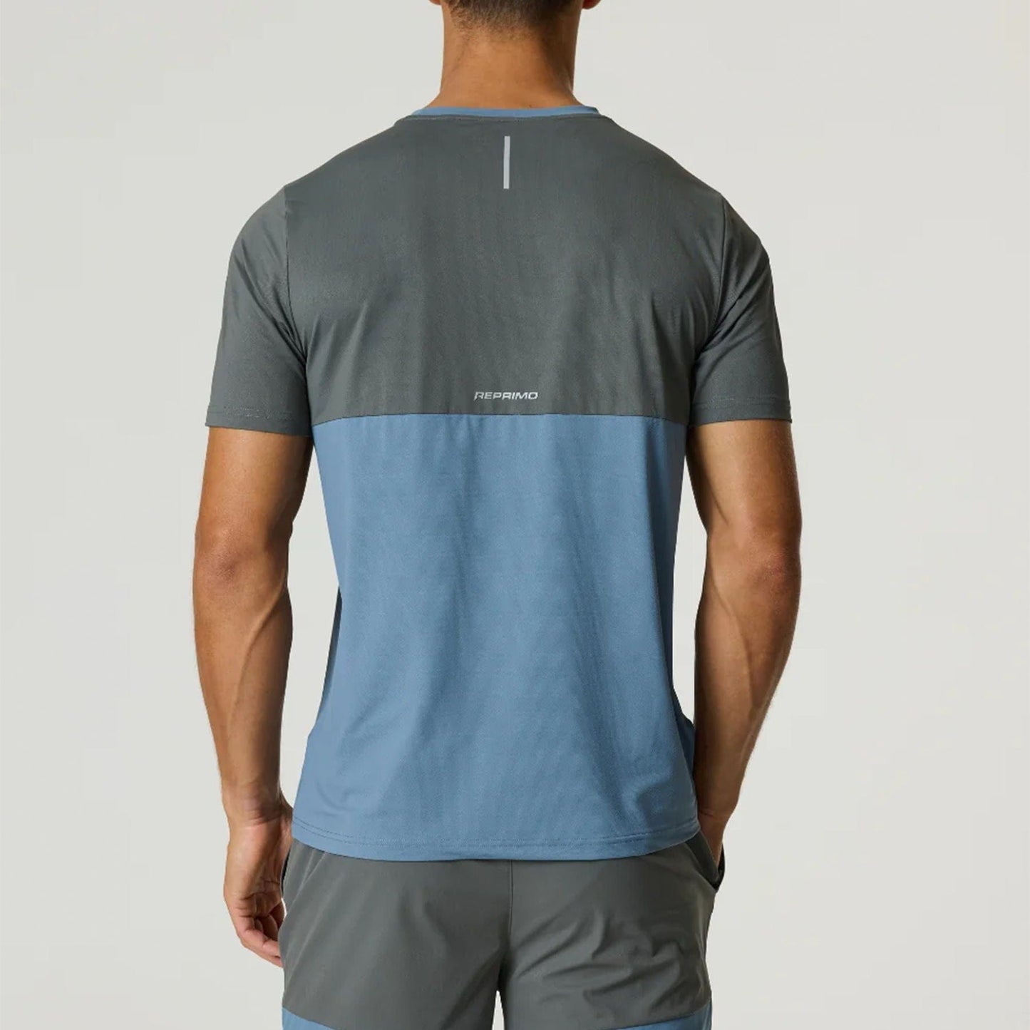 Reprimo Flight Tee 'Air Force Blue Gunmetal' — XXS — Side View