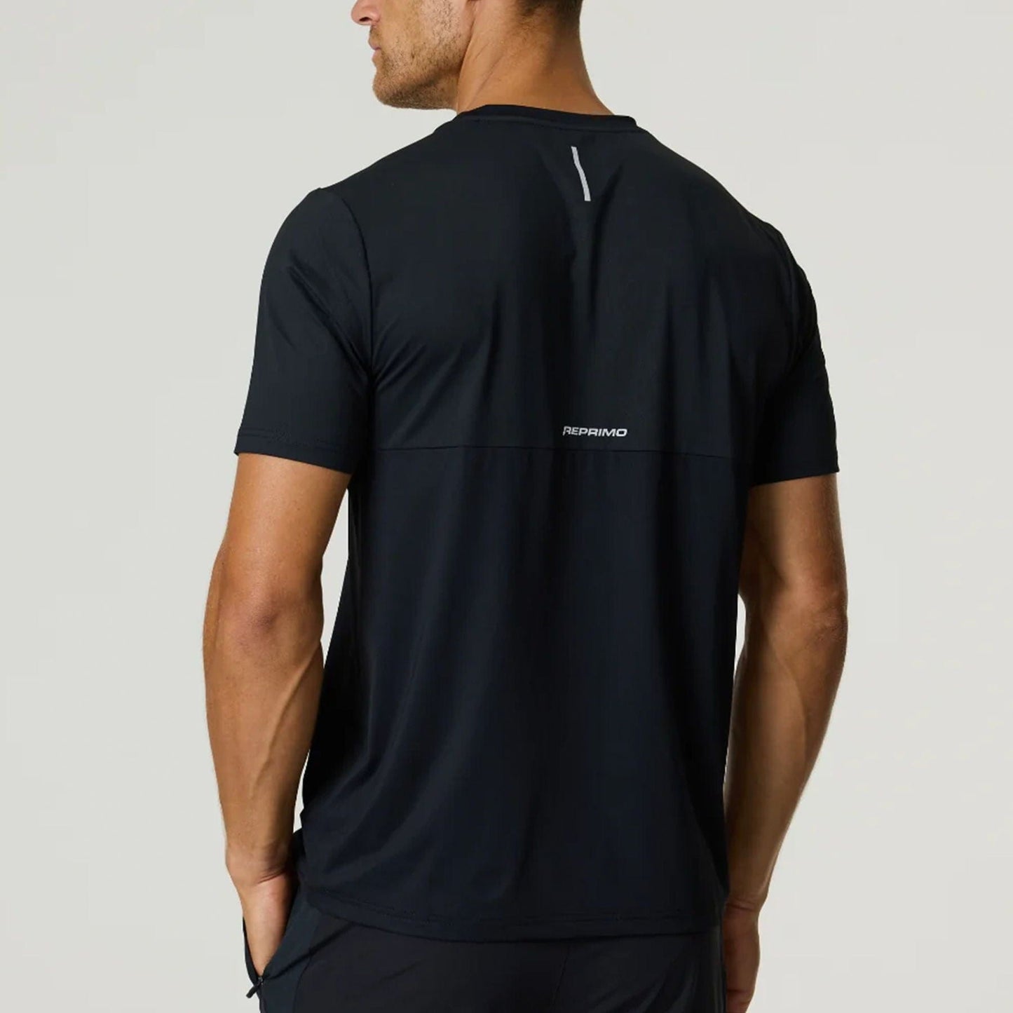 Reprimo Flight Tee 'Black Meteorite' — XXS — Side View
