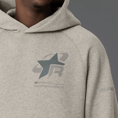 Reprimo Collective RP Hoodie 'Grey Marl' — XXS — Back View