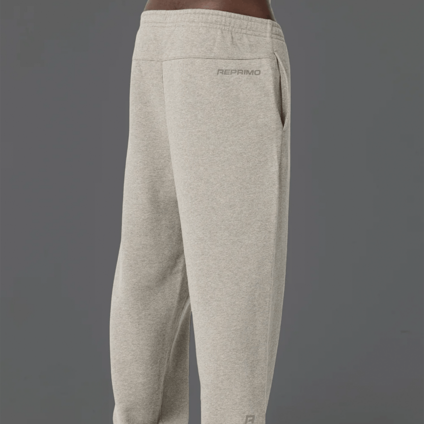 Reprimo Collective RP Cuffed Joggers 'Grey Marl' — XXS — Side View