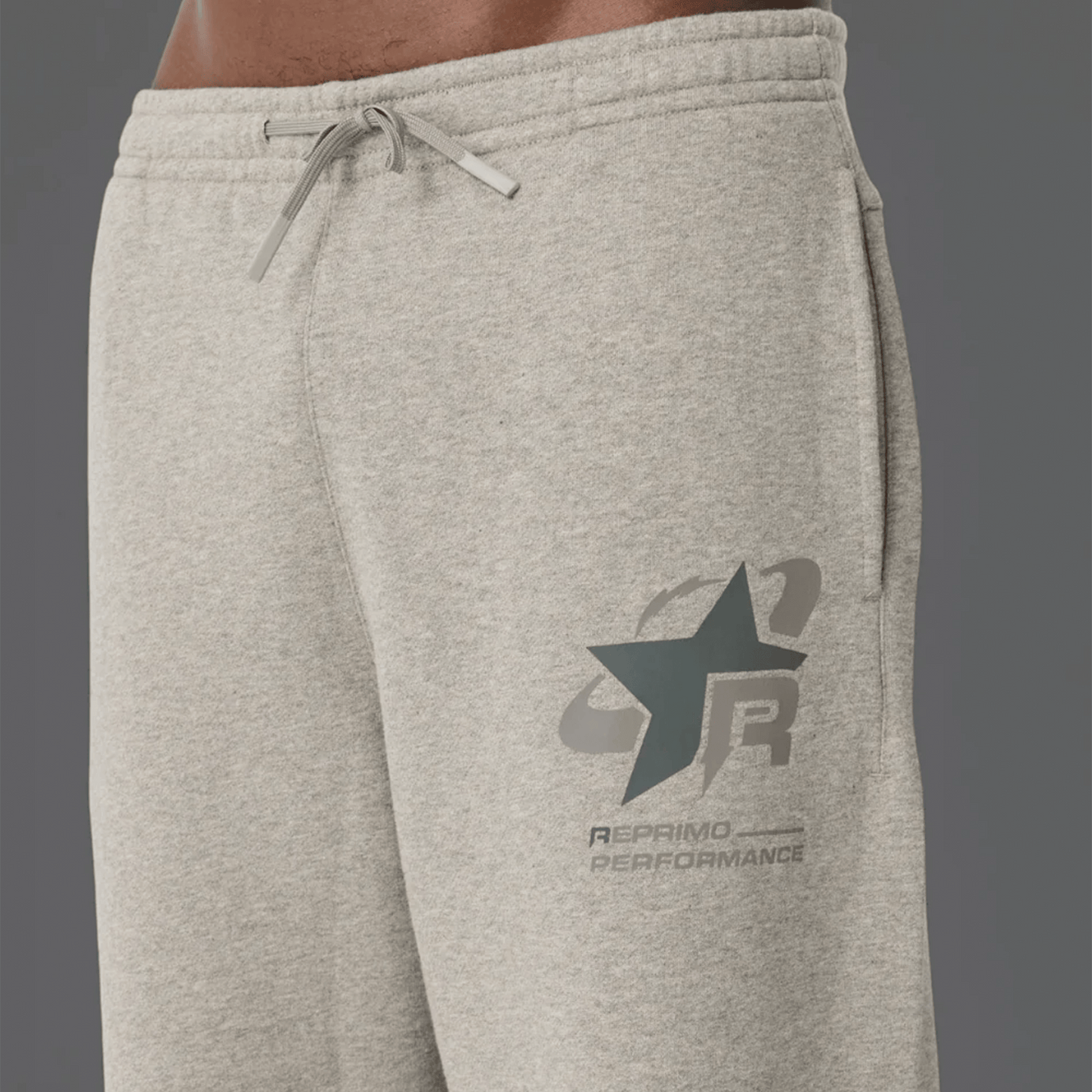 Reprimo Collective RP Cuffed Joggers 'Grey Marl' — XXS — Back View