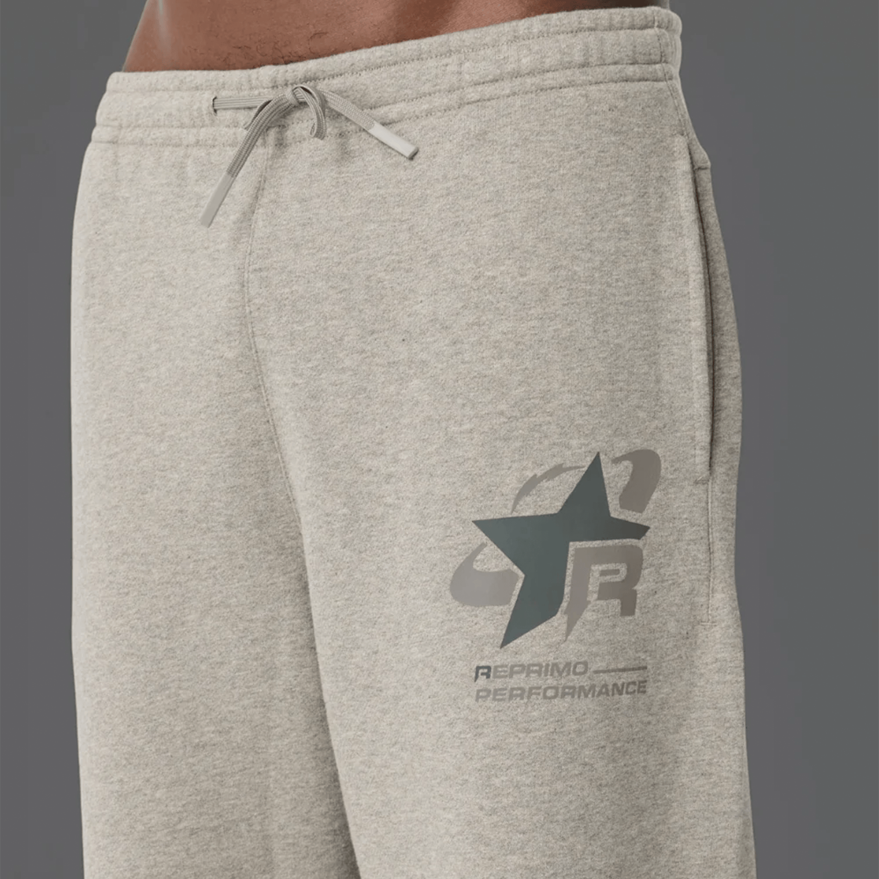 Reprimo Collective RP Cuffed Joggers 'Grey Marl' — XXS — Back View