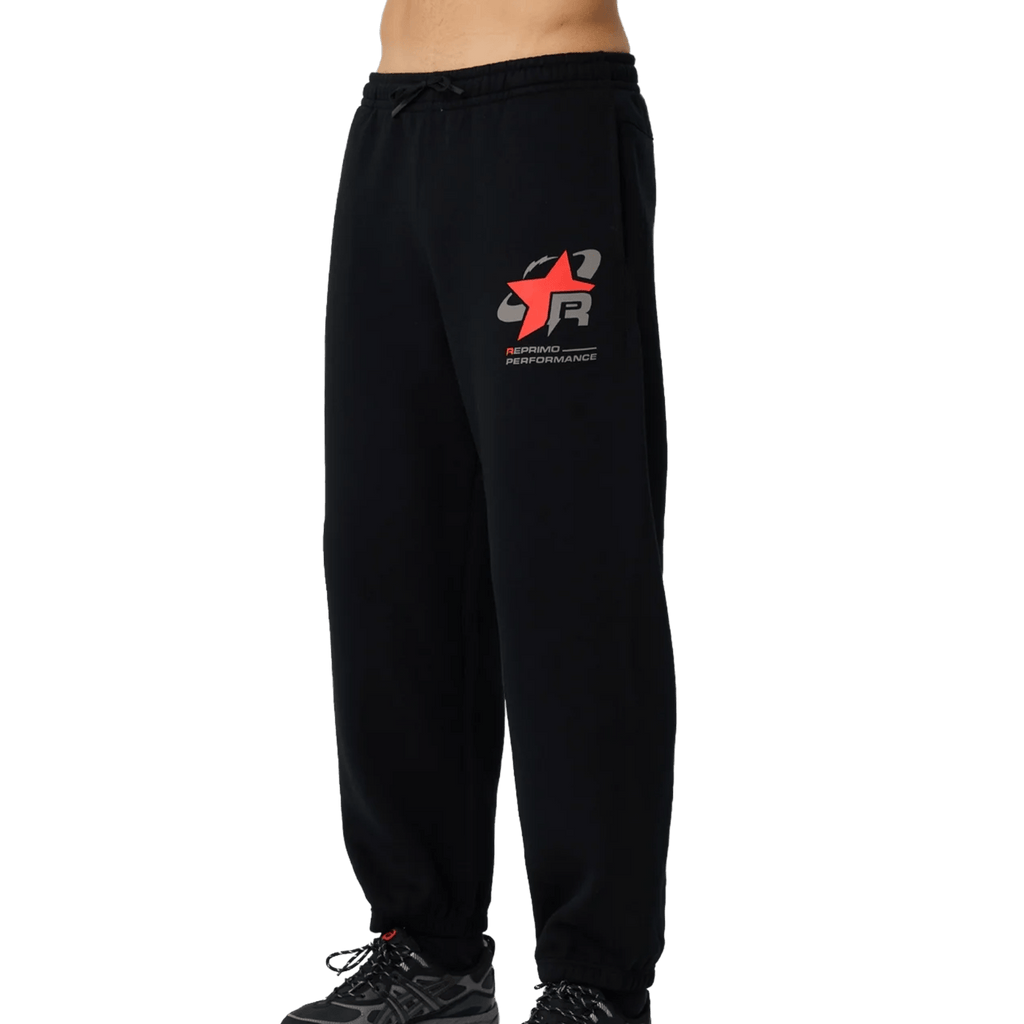 Reprimo Collective RP Cuffed Joggers 'Black' — XXS — Front View
